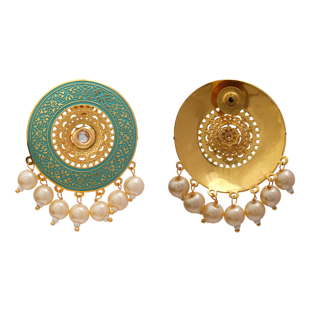 Smira- Hanging Pearls Stud Earrings