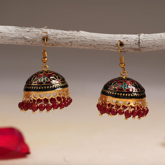 Sohini- Hanging Pearl Jhumka Earrings
