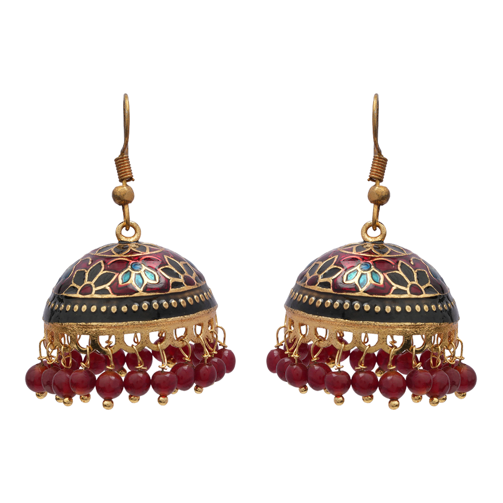 Sohini- Hanging Pearl Jhumka Earrings