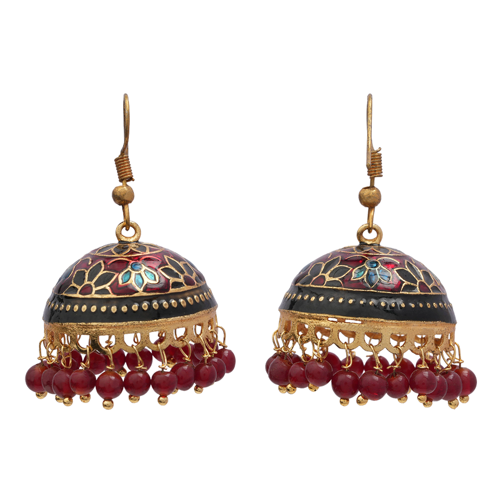 Sohini- Hanging Pearl Jhumka Earrings
