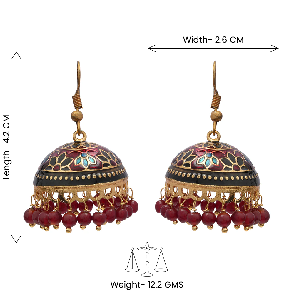 Sohini- Hanging Pearl Jhumka Earrings