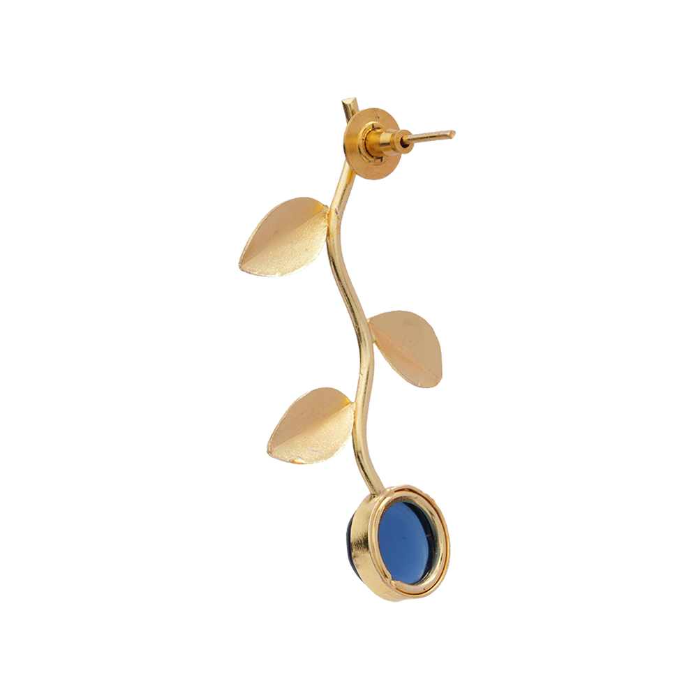 Ananta- Stone Studded Dangler Earrings(Blue)