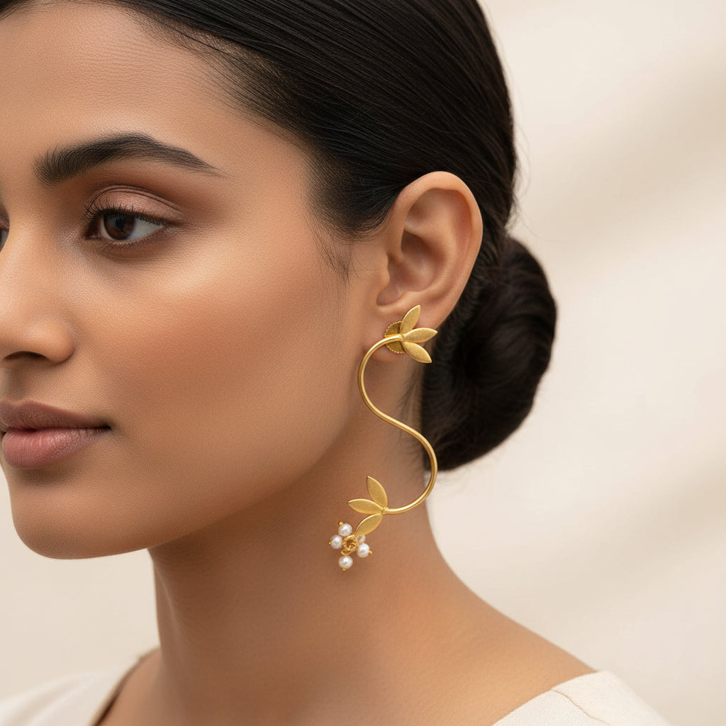 Aparna- Hanging Pearl Dangler Earrings