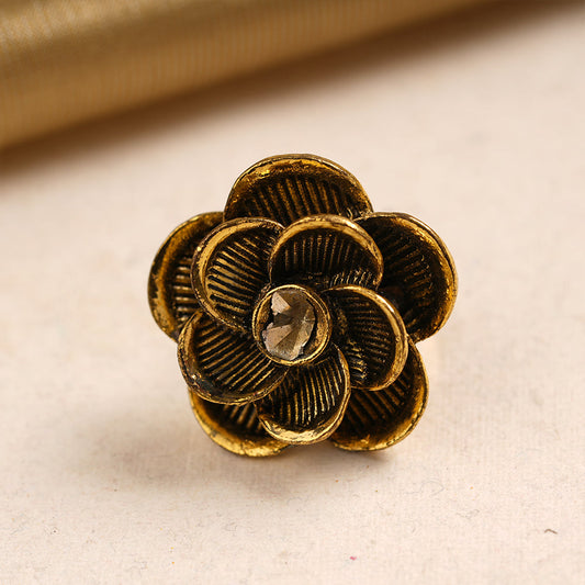 Anuradha- Golden Adjustable Ring