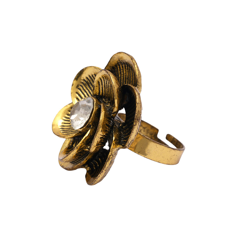Anuradha- Golden Adjustable Ring