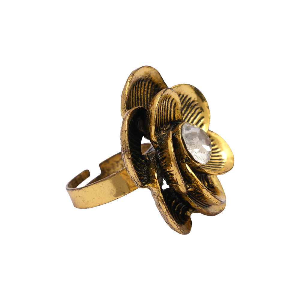 Anuradha- Golden Adjustable Ring