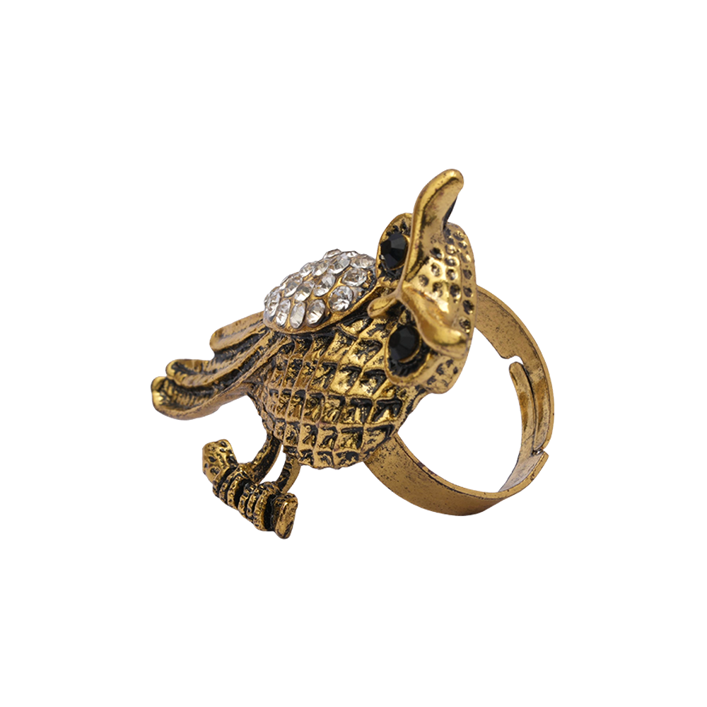 Damini- Stone Studded Golden Adjustable Ring