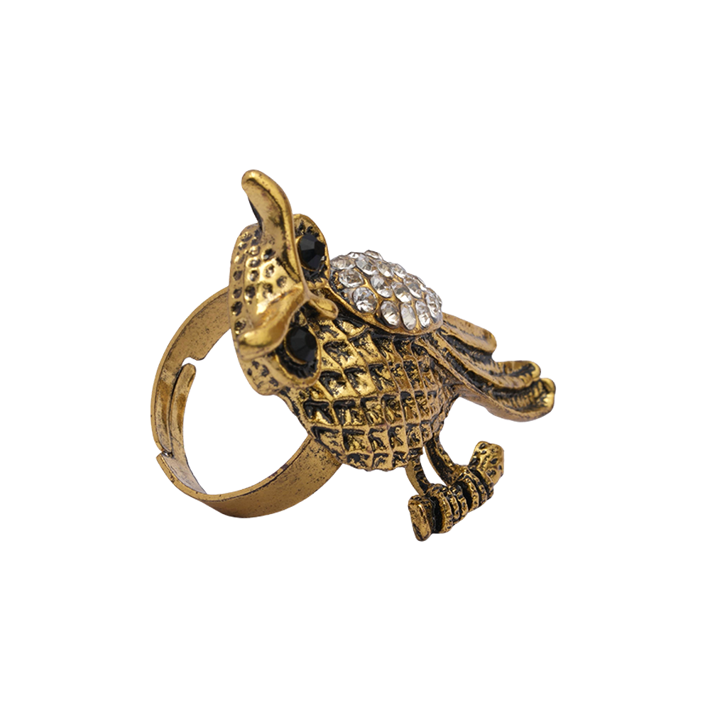 Damini- Stone Studded Golden Adjustable Ring