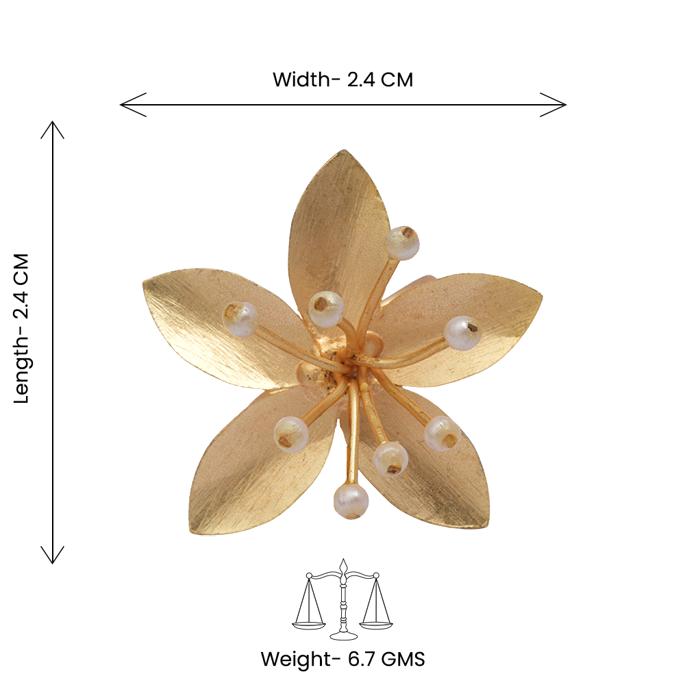 Devangi- Golden Adjustable Ring