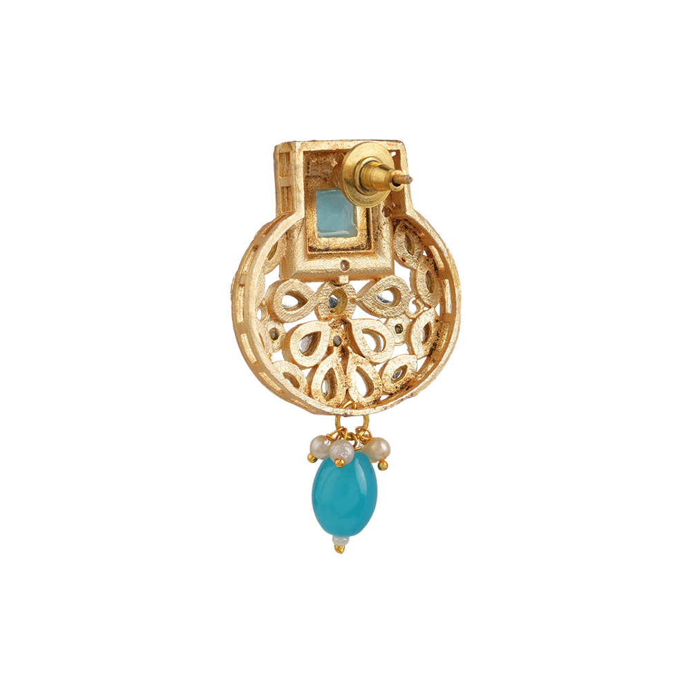 Veha- Stone studded Neckpiece set(Mint)