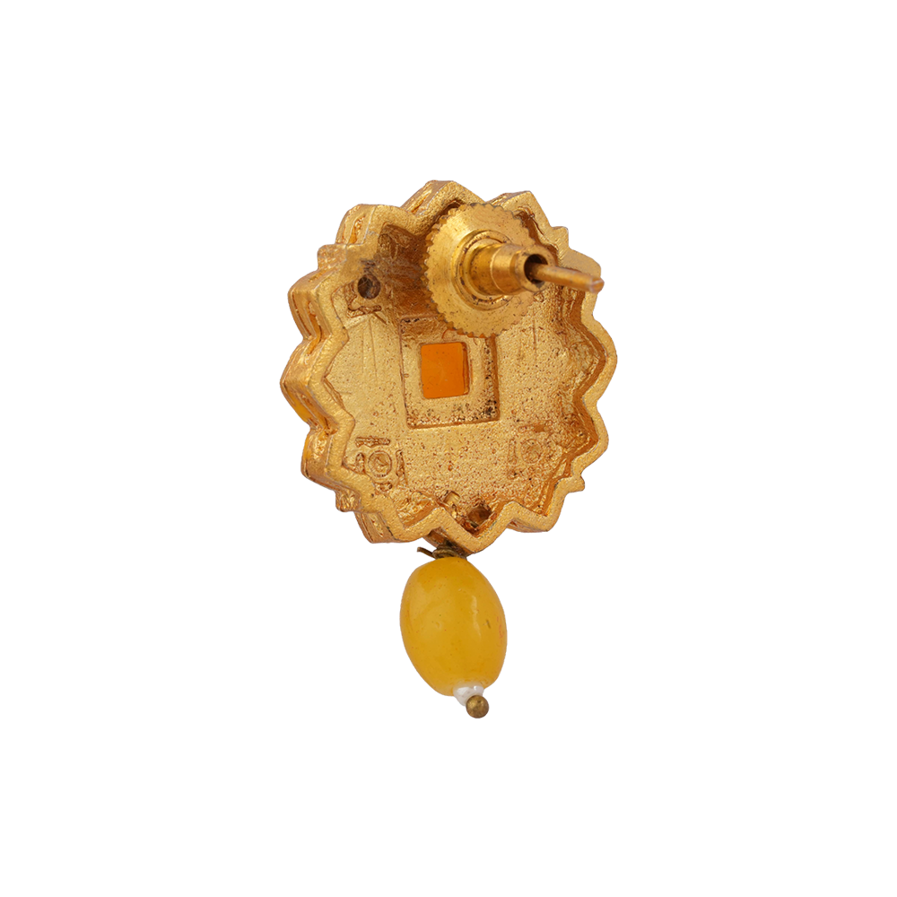 Iyana- Stone studded Neckpiece set (Yellow)