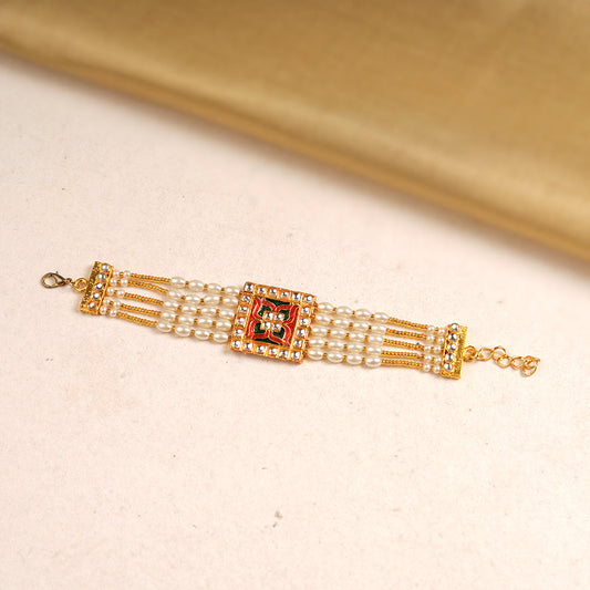 Mandira- Kundan studded Meenakari Bracelet