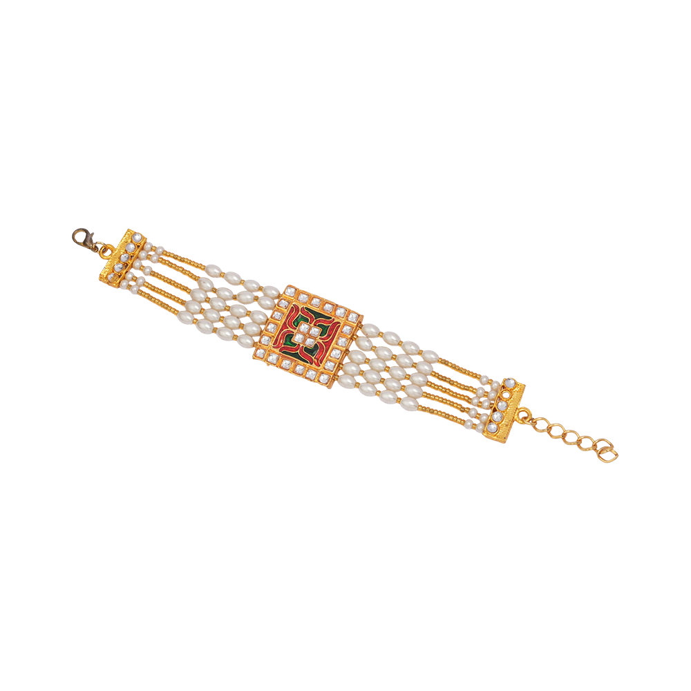 Mandira- Kundan studded Meenakari Bracelet