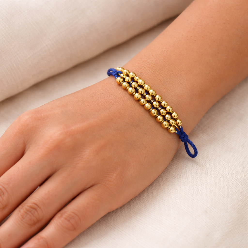 Abhilasha- Golden Pearl thread Bracelet