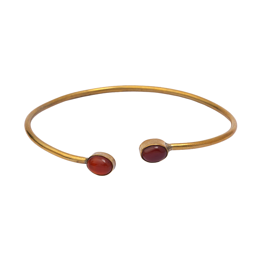 Trisha- Stone Studded Golden Bracelet(Red)