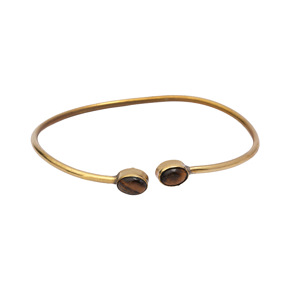 Trisha- Stone Studded Golden Bracelet(Brown)