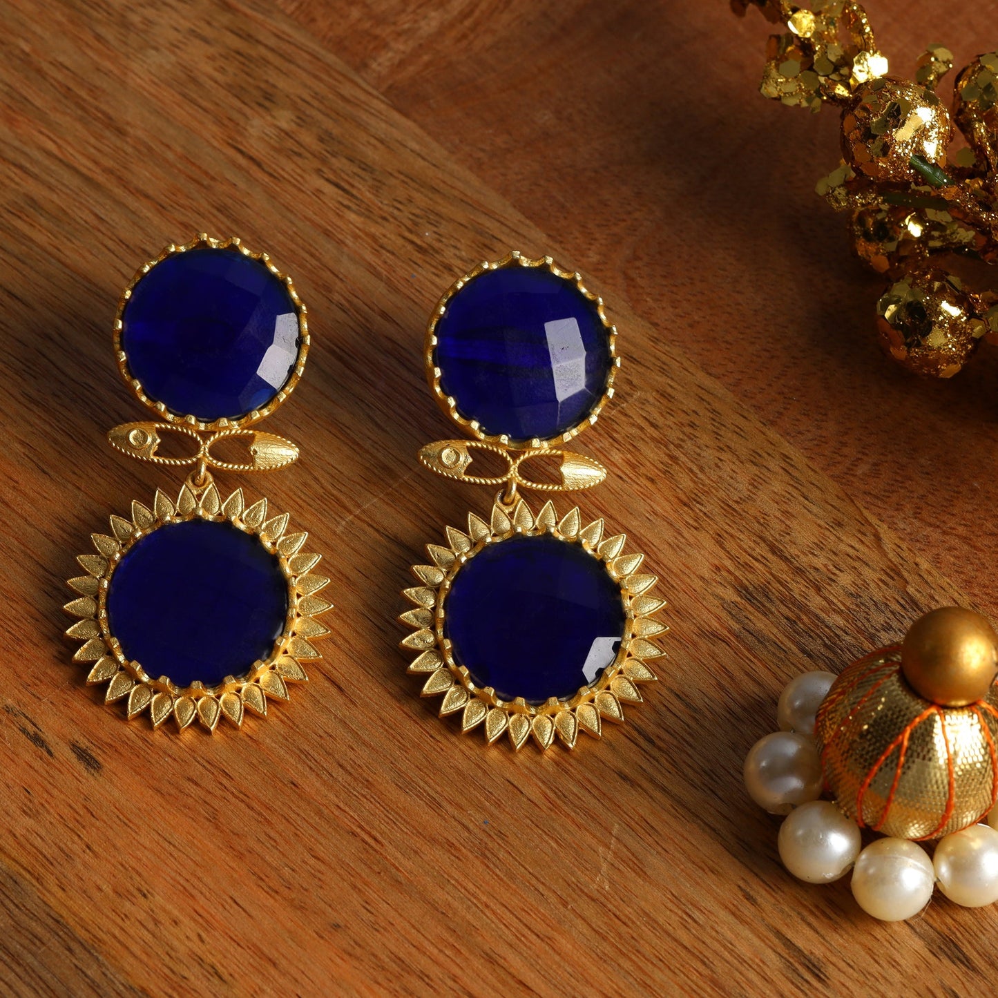 Ranya- Stone Studded Dangler Earrings