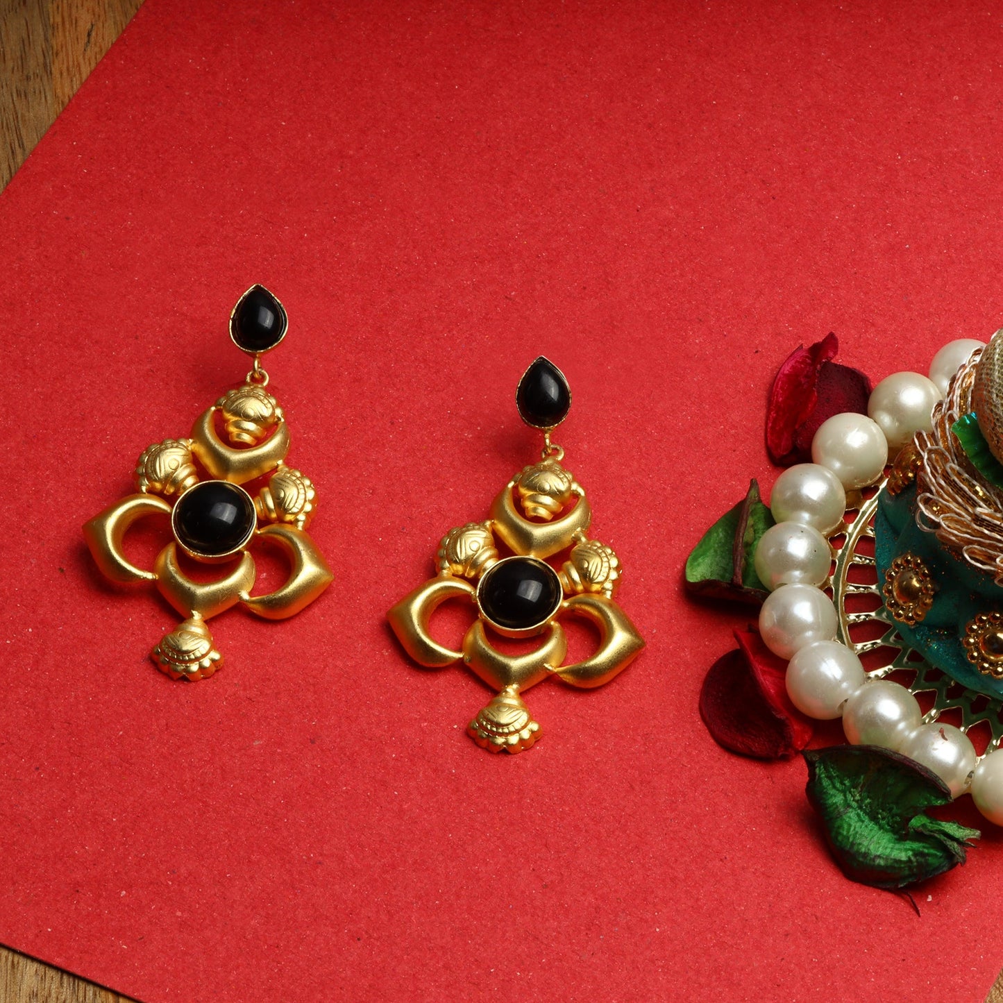 Nira- Stone Studded Dangler Earrings