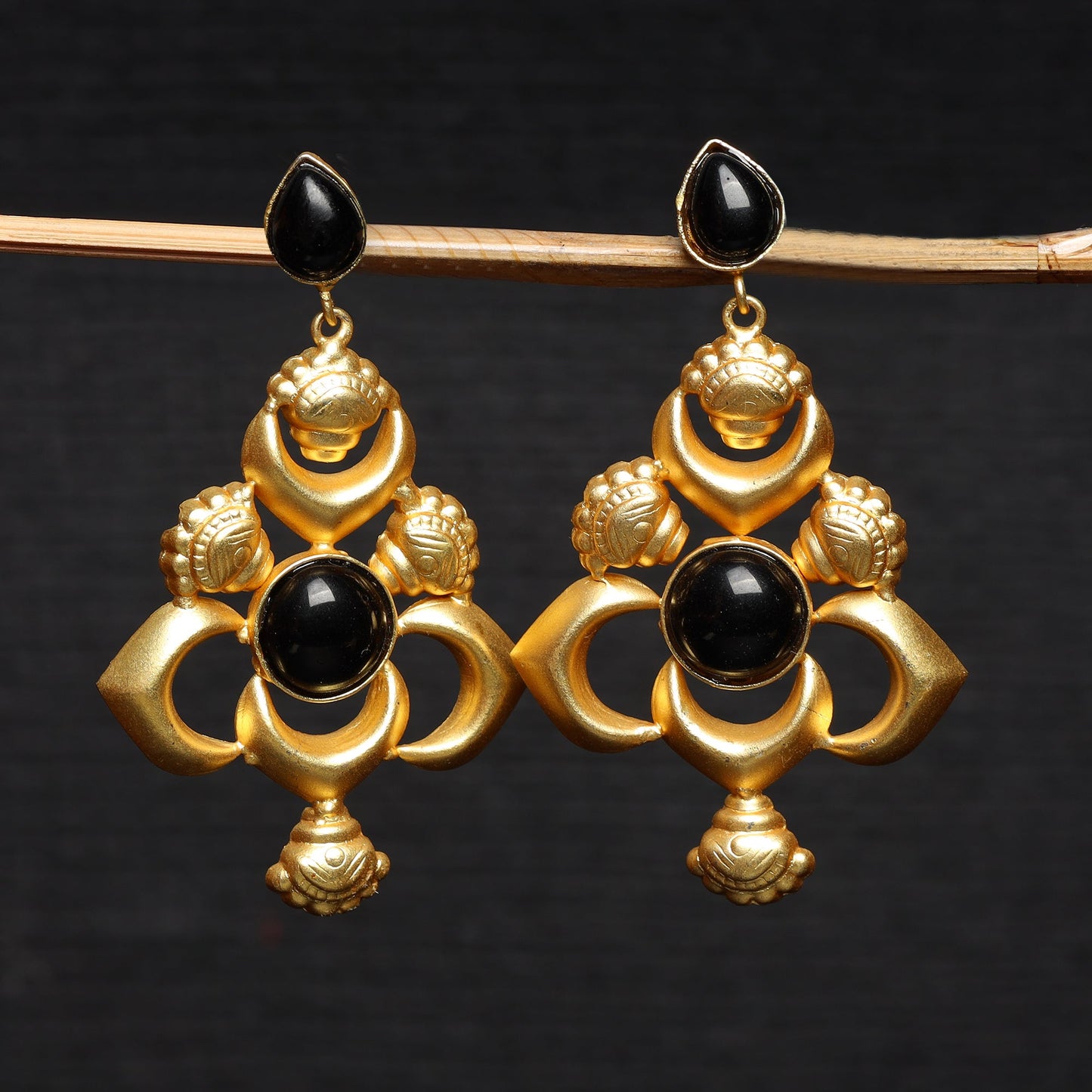Nira- Stone Studded Dangler Earrings