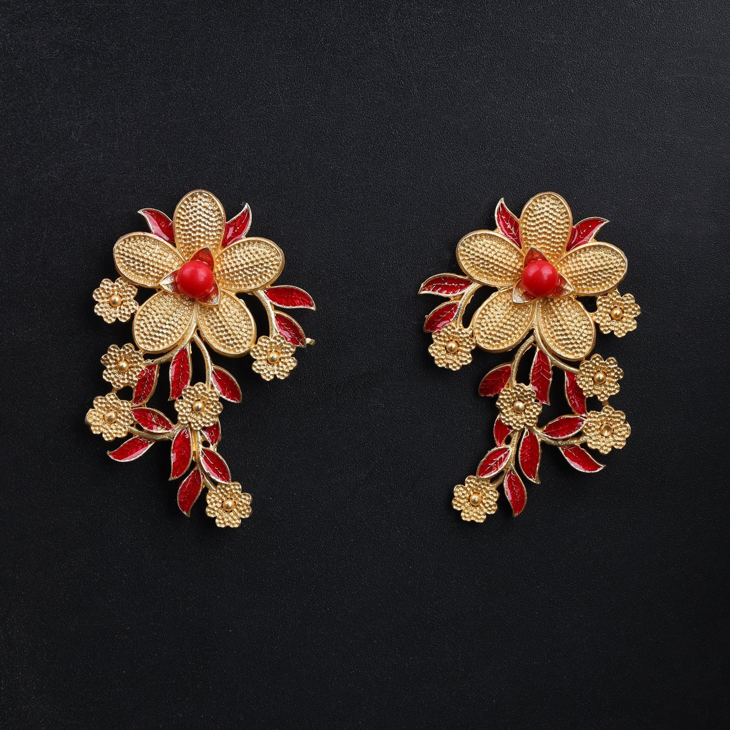 Nikita- Stone Studded Golden Stud Earrings