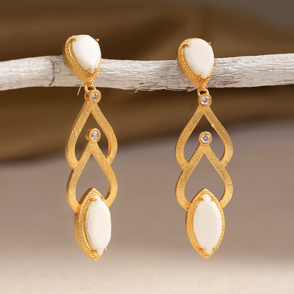 Arnika- Stone Studded Dangler Earrings