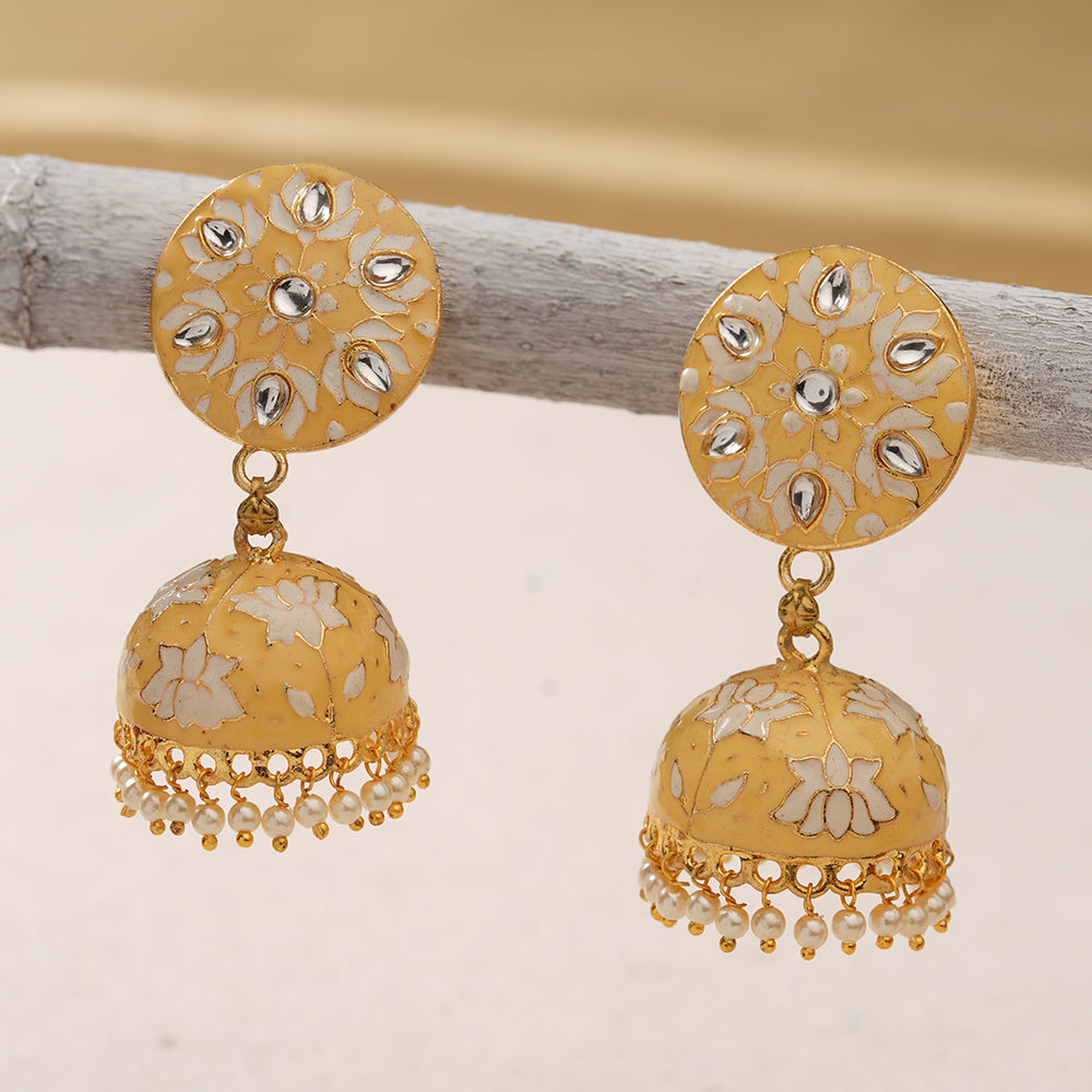 Isha- Hanging Pearl Jhumka Earrings