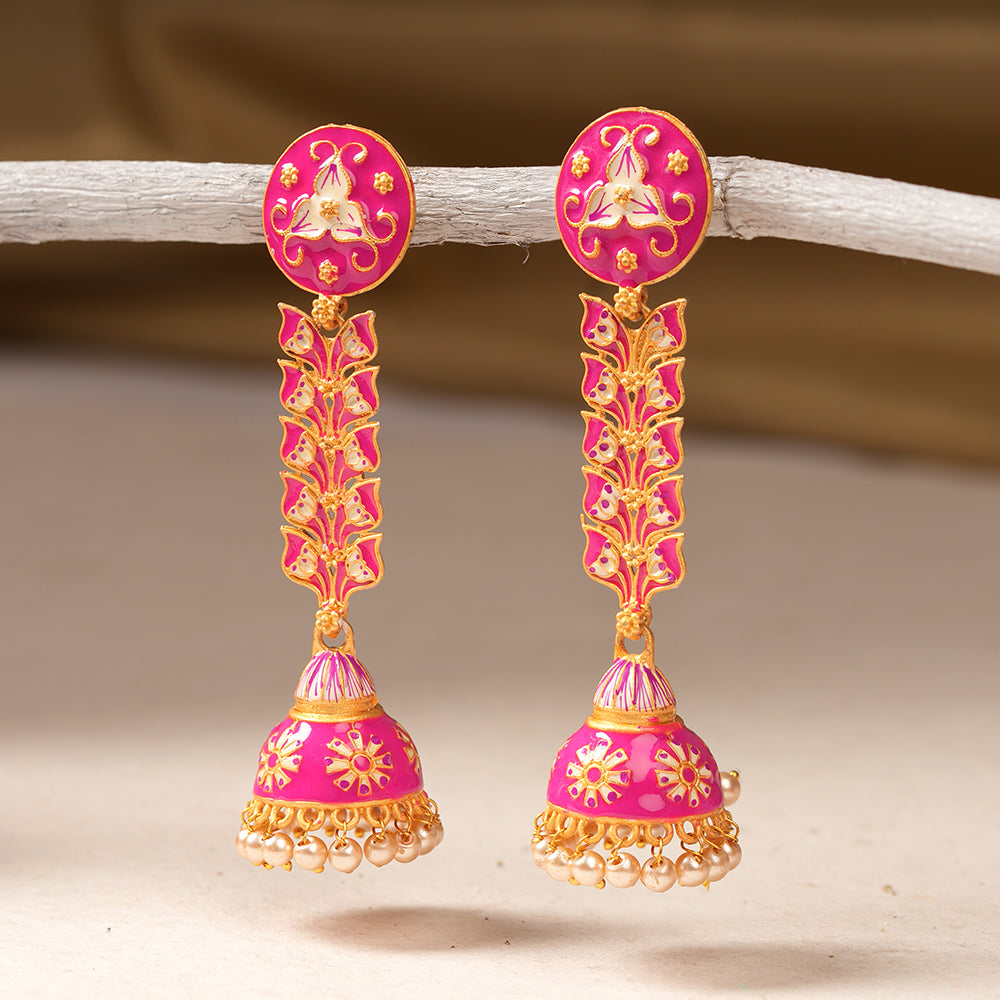 Kaira- Hanging Pearl Jhumki Earrings