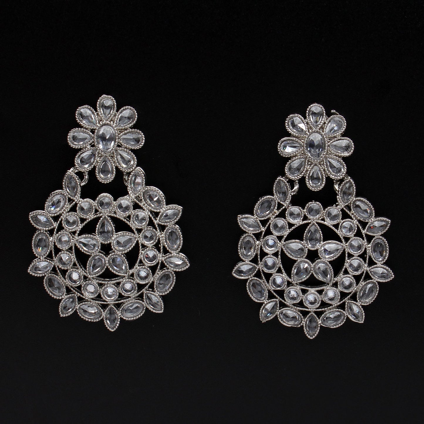 Amaya- Crystal Studded Dangler Earrings