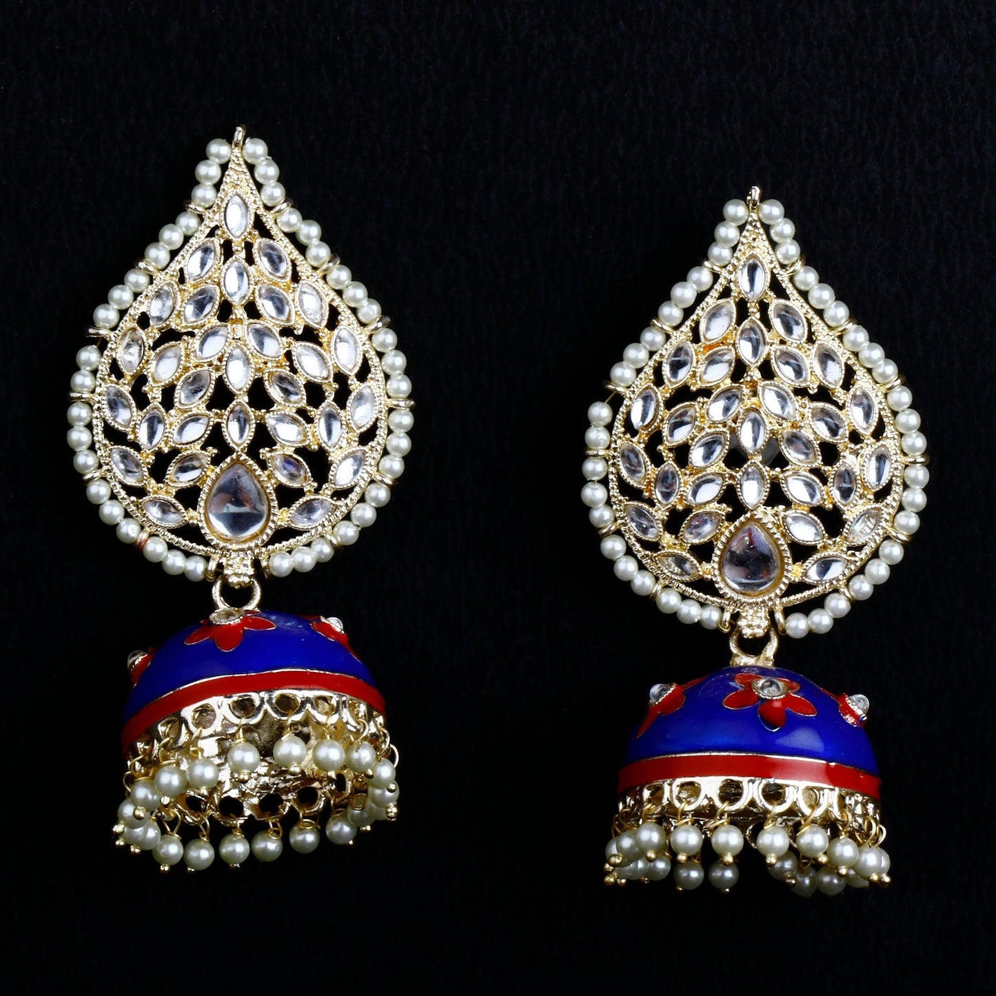 Avira- Kundan Studded jhumka earrings