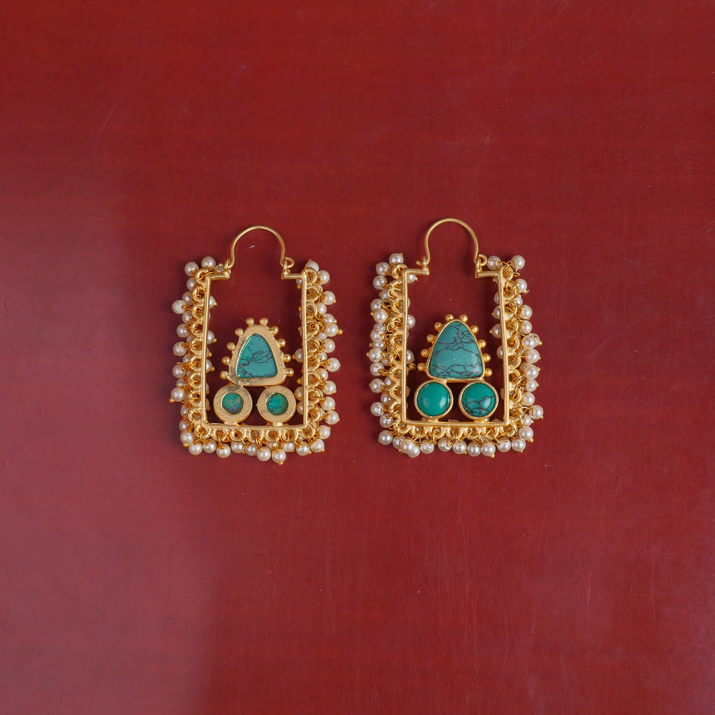 Pearly Frame Earrings