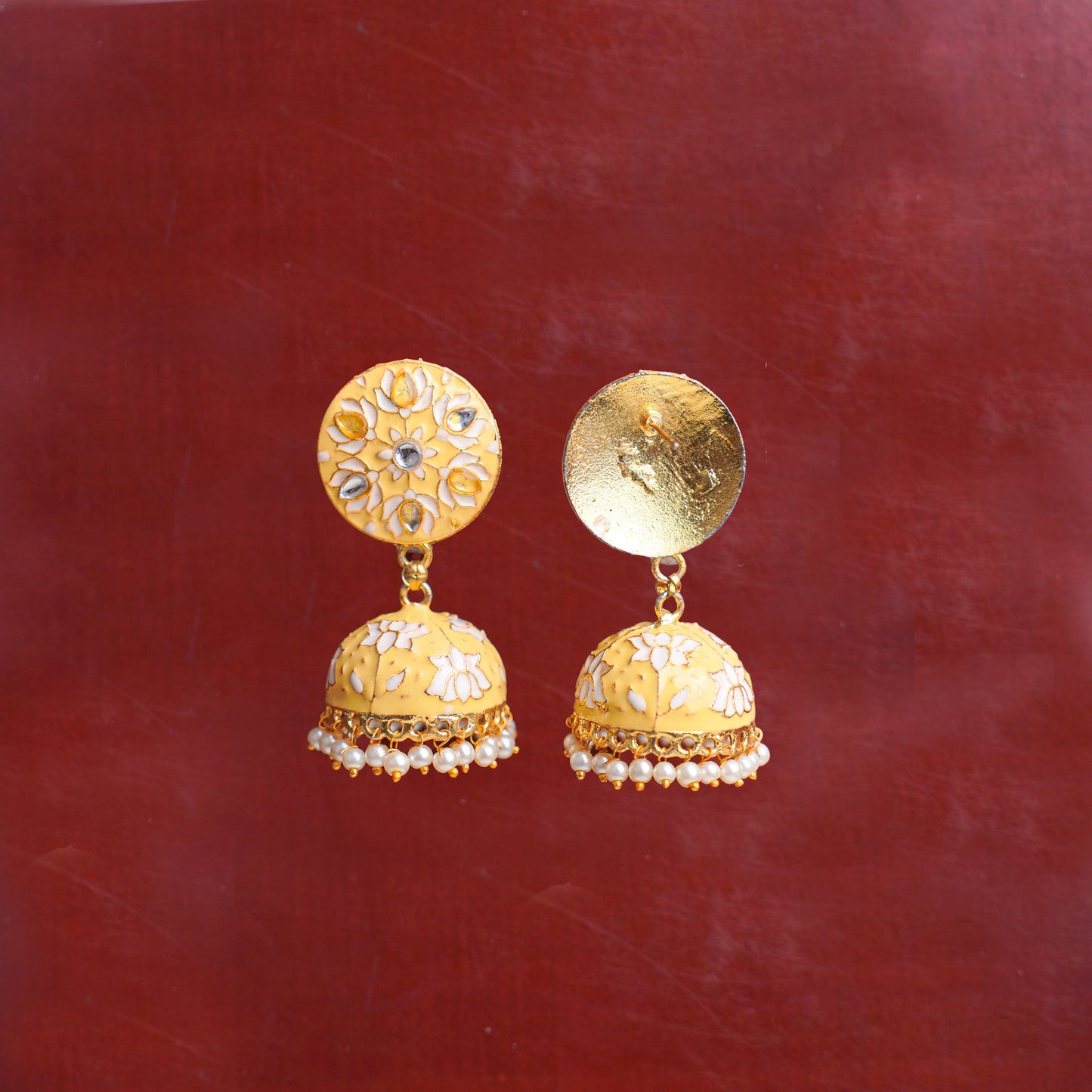 Isha- Hanging Pearl Jhumka Earrings