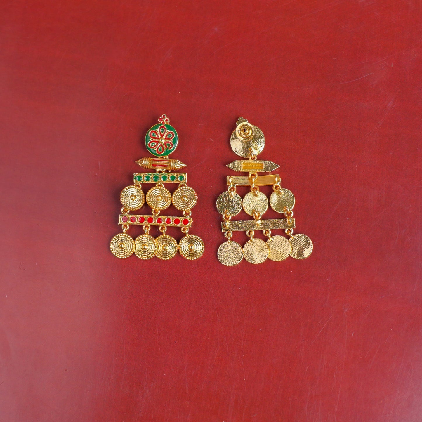 Aira- Stone Studded Dangler Earrings(Multicolored)